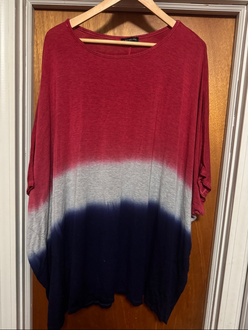 Lane Bryant Red to Navy Ombre Tunic Sz 22-24 4th of July